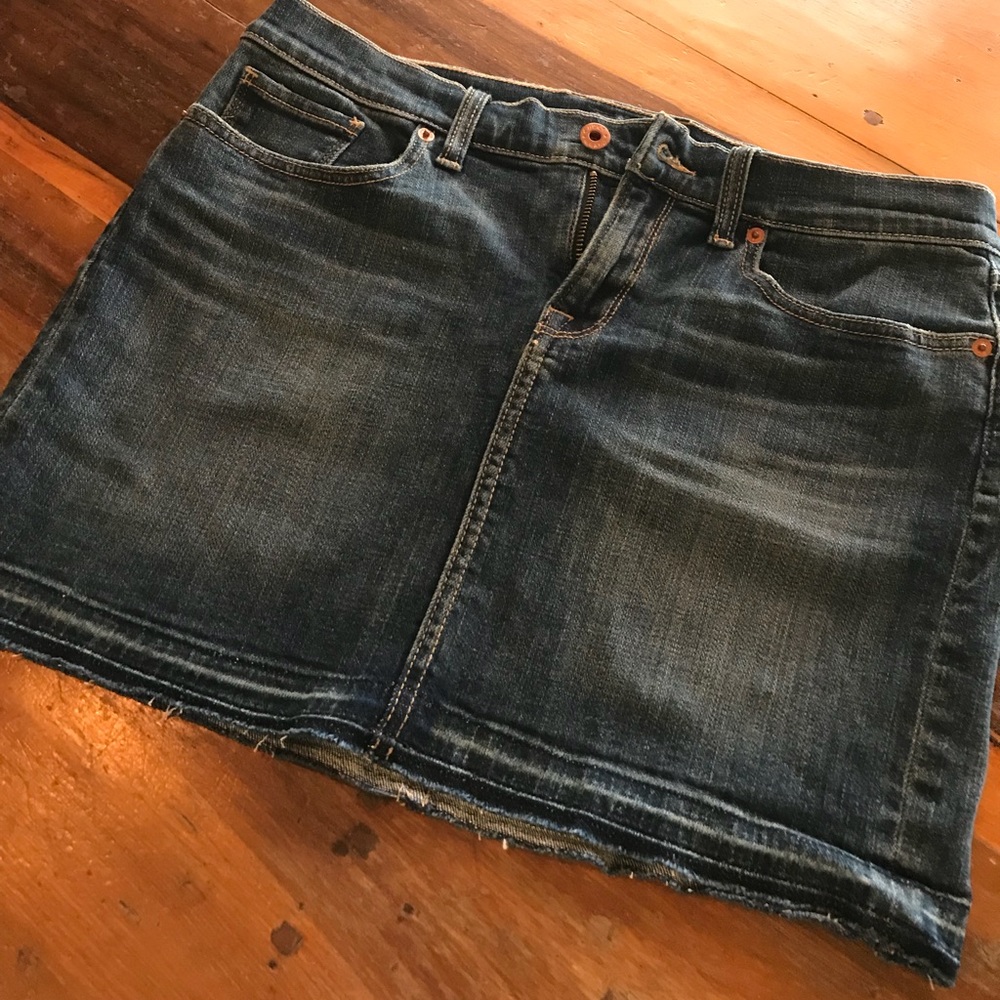 Lucky Brand Jean mini skirt- frayed hem